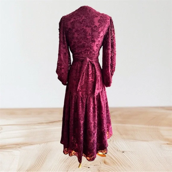 Rosa Floral Wrap Romantic Maxi Dress - Picture 6 of 7